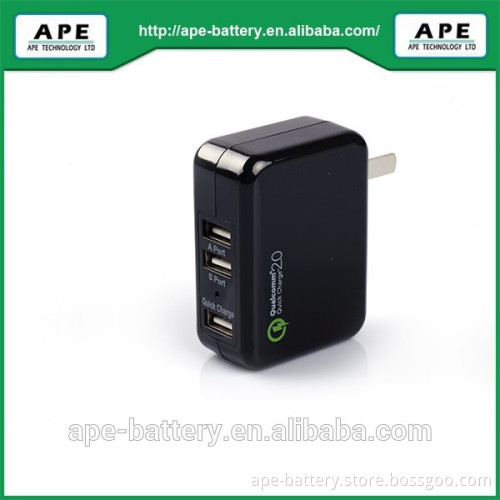 THREE OUTPUT PORTS AC ADAPTER WITH QUALCOMM QUICK CHARGER 2.0 SYSTEM